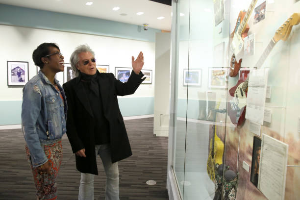 Nwaka Onwusa with Marty Stuart inside the Way Out West exhibition