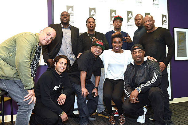 Nwaka Onwusa with Chuck D, John Singleton, QD3, and collaborators at All Eyez on Me